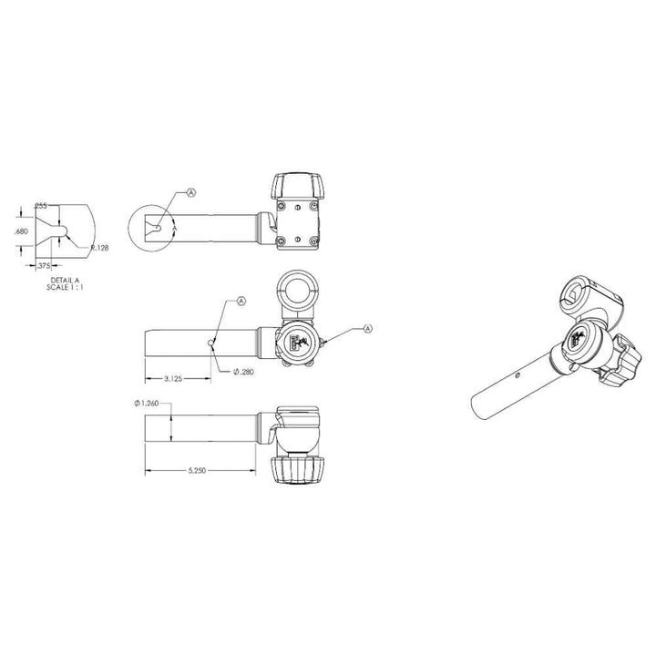 ShadeFin Adjustable Clamp - On Pipe Mount - Young Farts RV Parts