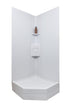 Shower Surround 72" x 27" Neo Angle Shower, Icon 15246 2 Piece Design, White, Smooth, ABS Plastic - Young Farts RV Parts