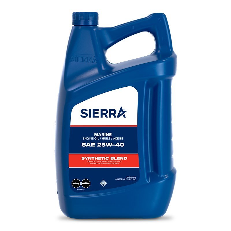 Sierra Marine 18 - 9440 - 3 Engine Oil - SAE 25W - 40 - Synthetic Blend; 4 Liter Jug - Young Farts RV Parts