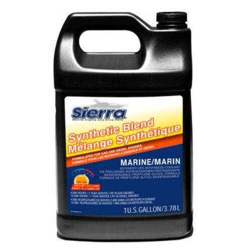 Sierra Marine Engine Coolant - Pre - Mixed 50 - 50; Clear Blue; 1 Gallon Jug - 189360C - Young Farts RV Parts