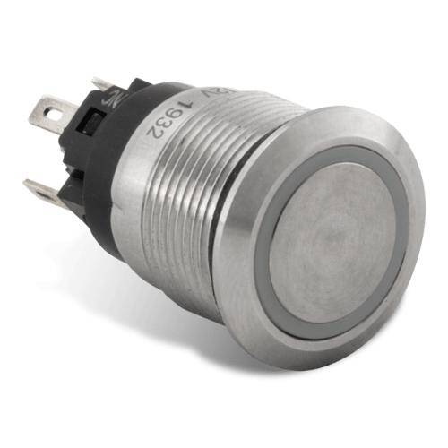 Sierra Marine Push Button Switch - Momentary On/ Off Switch; White Halo - AV10040W - Young Farts RV Parts
