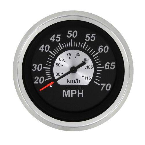 Sierra Marine Speedometer - Black Sterling Series; Aftermarket; 3