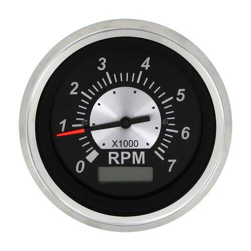 Sierra Marine Tachometer - Black Sterling Series; Aftermarket; 3