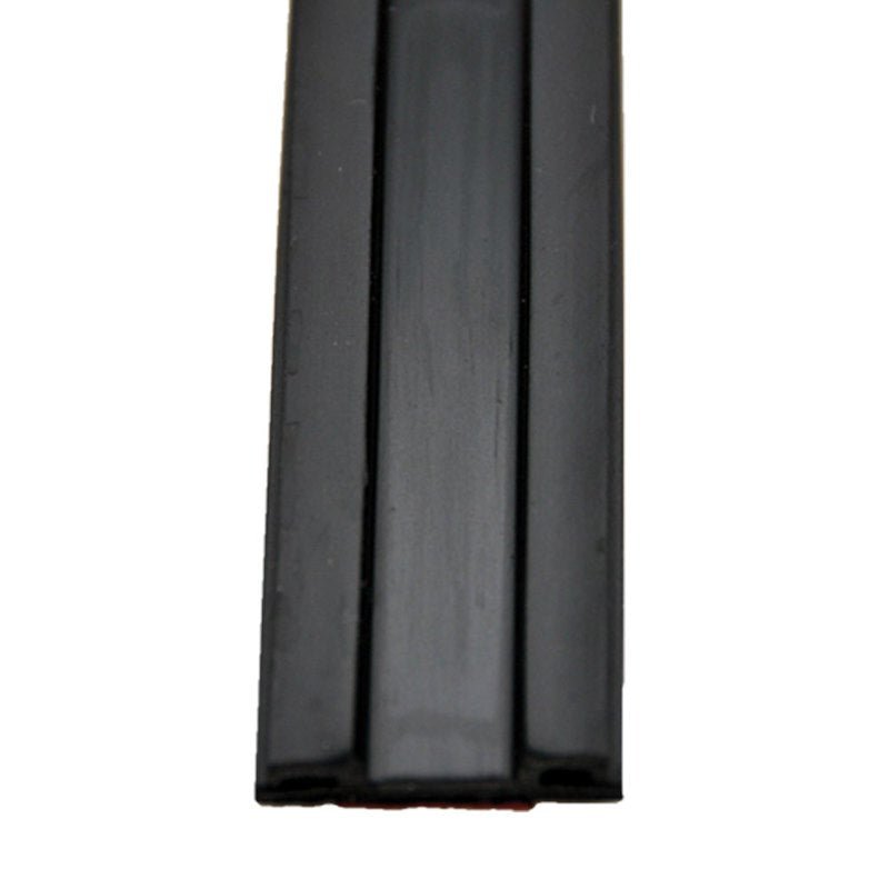 Slide Out Seal AP Products 018 - 2033 EK Channel, 7/8" Thickness x 1/4" Width x 50 Foot Length, Black With Hats Red Tape - Young Farts RV Parts