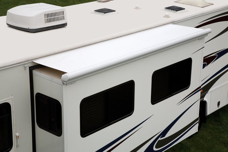 Slidetopper Awning Deluxe Black 138" - Young Farts RV Parts
