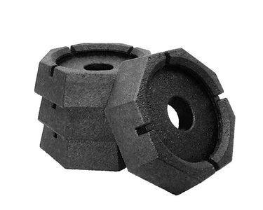 SnapPad MN5SP4 Mini, Rubber Jack Pad Fits 5 - 1/2" Round Jack Foot, Black, 7 - 1/4" Diameter - Young Farts RV Parts