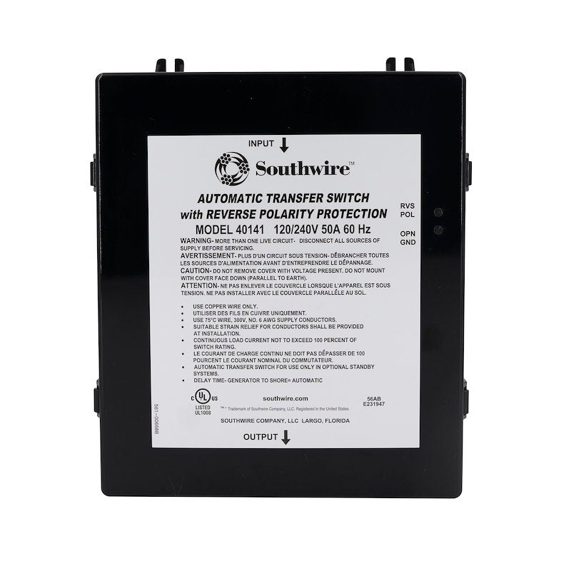 SouthWire Corp. 40141 - 001 Power Transfer Switch 120/240V - 50 Amp - Young Farts RV Parts