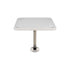 SPRINGFIELD Boat Table - 28" L x 16" W Table Top; 27" Fixed Height; Rectangular; White - 1690107 - Young Farts RV Parts