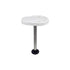 SPRINGFIELD Party Platter Boat Table - 21.5" L x 17" W; 27" Fixed Height; Oval; White - 1690901 - Young Farts RV Parts
