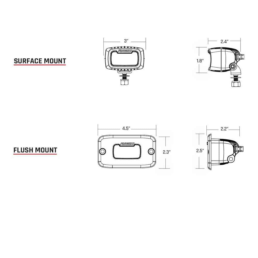 SR - M Series PRO Diffused Backup Kit - Black - Young Farts RV Parts