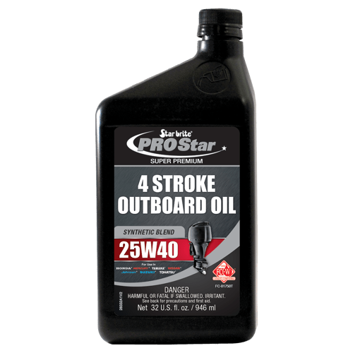 Star Brite Pro Star SAE 25W - 40 Synthetic Blend Oil 32 Ounce Bottle; Single - 028332 - Young Farts RV Parts