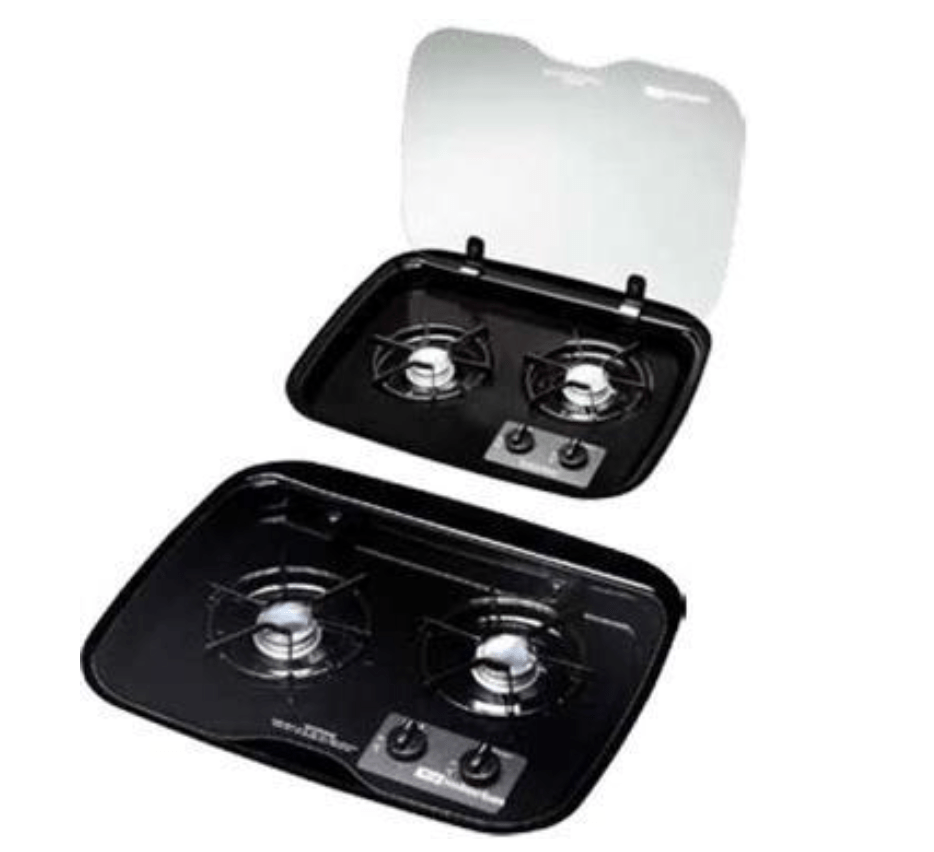 Suburban 3084A Stove Top Cover for SDN2 Cooktop - Flush Mount - Opaque Glass - Young Farts RV Parts