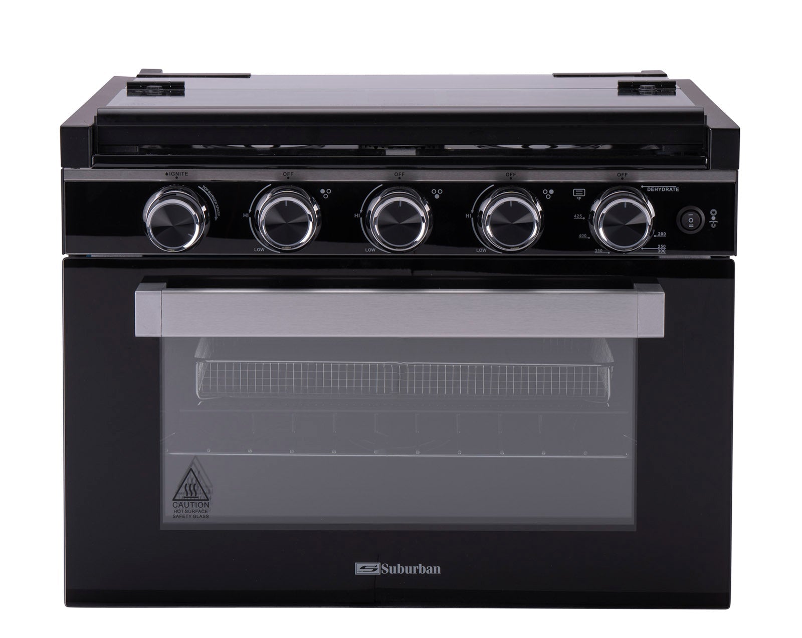 Suburban 3910A 22" Range W/ Air Fryer, Black Glass *SPECIAL ORDER* - Young Farts RV Parts