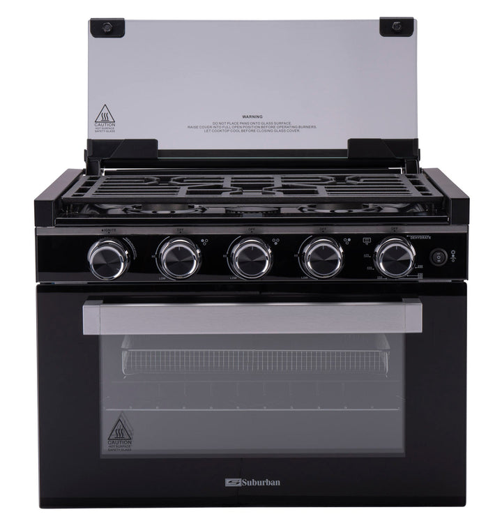 Suburban 3910A 22" Range W/ Air Fryer, Black Glass *SPECIAL ORDER* - Young Farts RV Parts