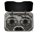 Suburban SDS2 Cooktop, Stainless Steel W/ Black Tempered Glass Lid - 3333AST