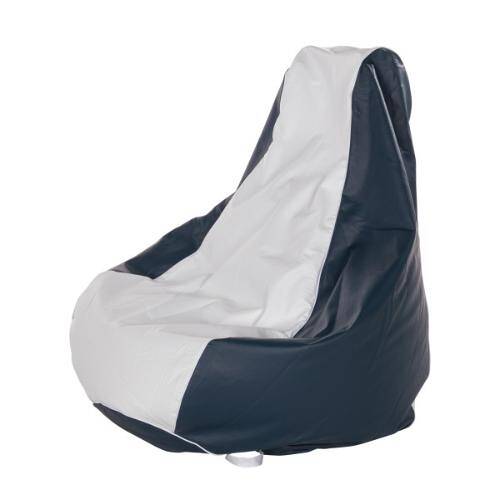Taylor Made Boat Seat - Teardrop Bean Bag Chair; White/Navy - 81004 - Young Farts RV Parts
