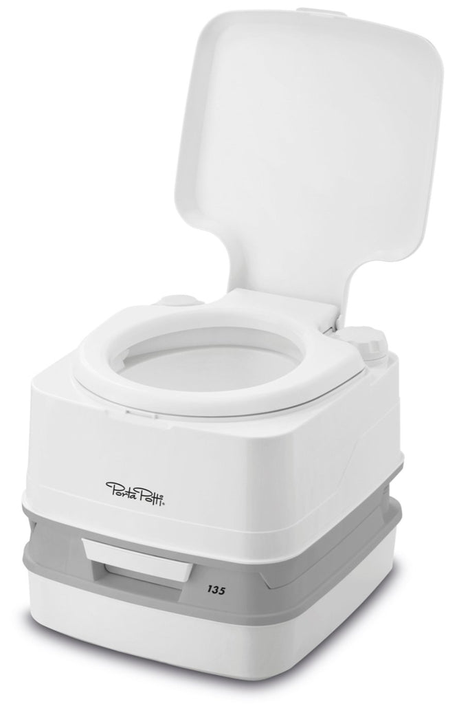 Thetford 92860 Porta Potti 135 Toilet Portable 2.6 Gallon White/ Gray Plastic - Young Farts RV Parts