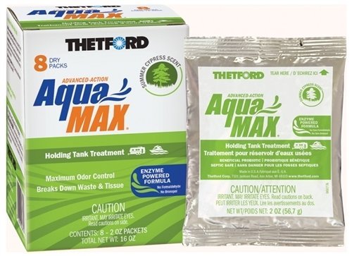 Thetford 96674 - AquaMax Waste Holding Tank Treatment - Summer Cypress - (8) 2 Oz Dry Packets - Young Farts RV Parts