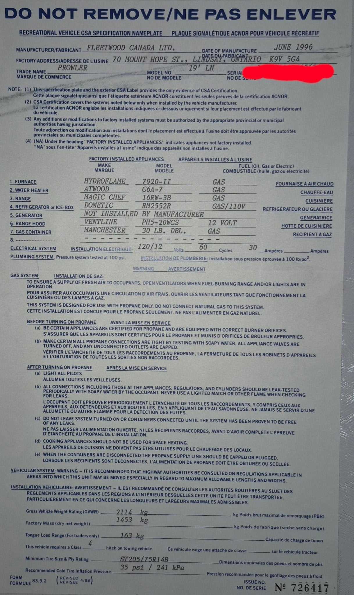 Trailer Frame BUMPER PULL - Young Farts RV Parts