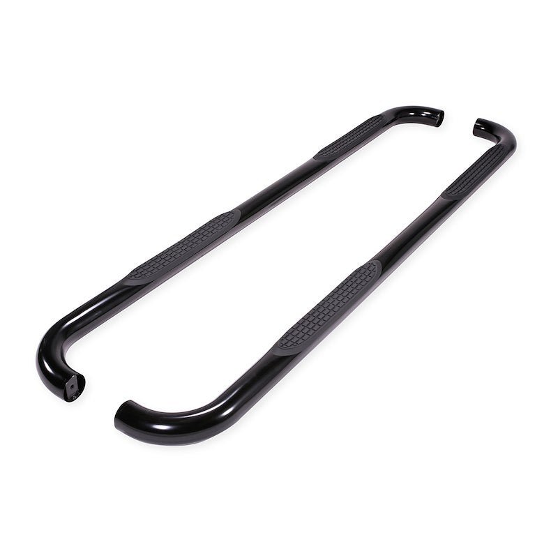 TRAILFX 3 Inch Round Bent 60 Degree Pwdr Ctd Black Steel WO End Caps Rocker Panel Mount A0049B - Young Farts RV Parts