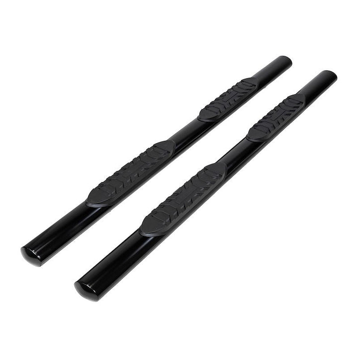 TRAILFX 4 Inch Oval Straight Powder Coated Black Mild Steel Rocker Panel Mount A1533B - Young Farts RV Parts