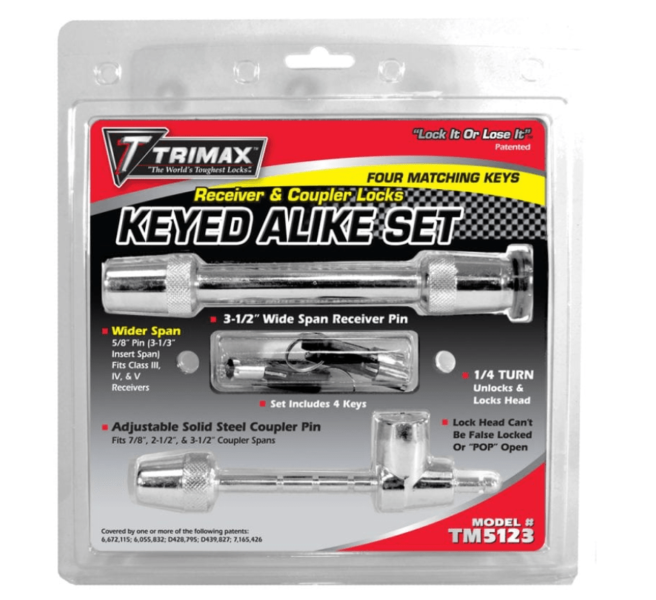 Trimax Locks TM5123 Barbell Type Trailer Hitch Pin - Young Farts RV Parts