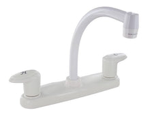 Load image into Gallery viewer, Two Handle Hi - Arc Kitchen Pot Filler White - Young Farts RV Parts