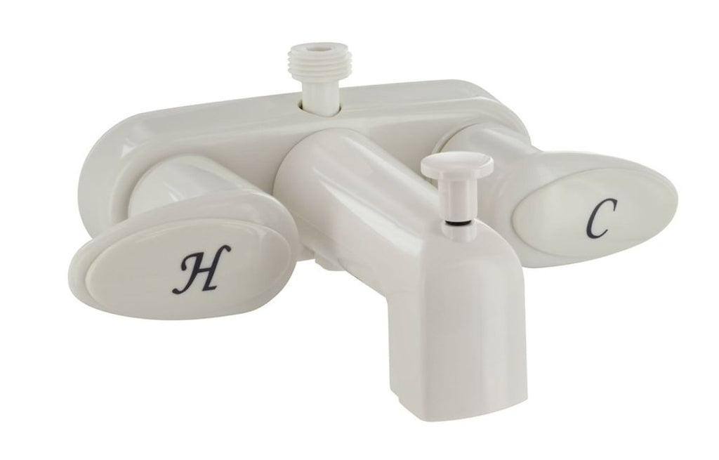 Two Handle Tub Diverter White R4777 - I - Young Farts RV Parts