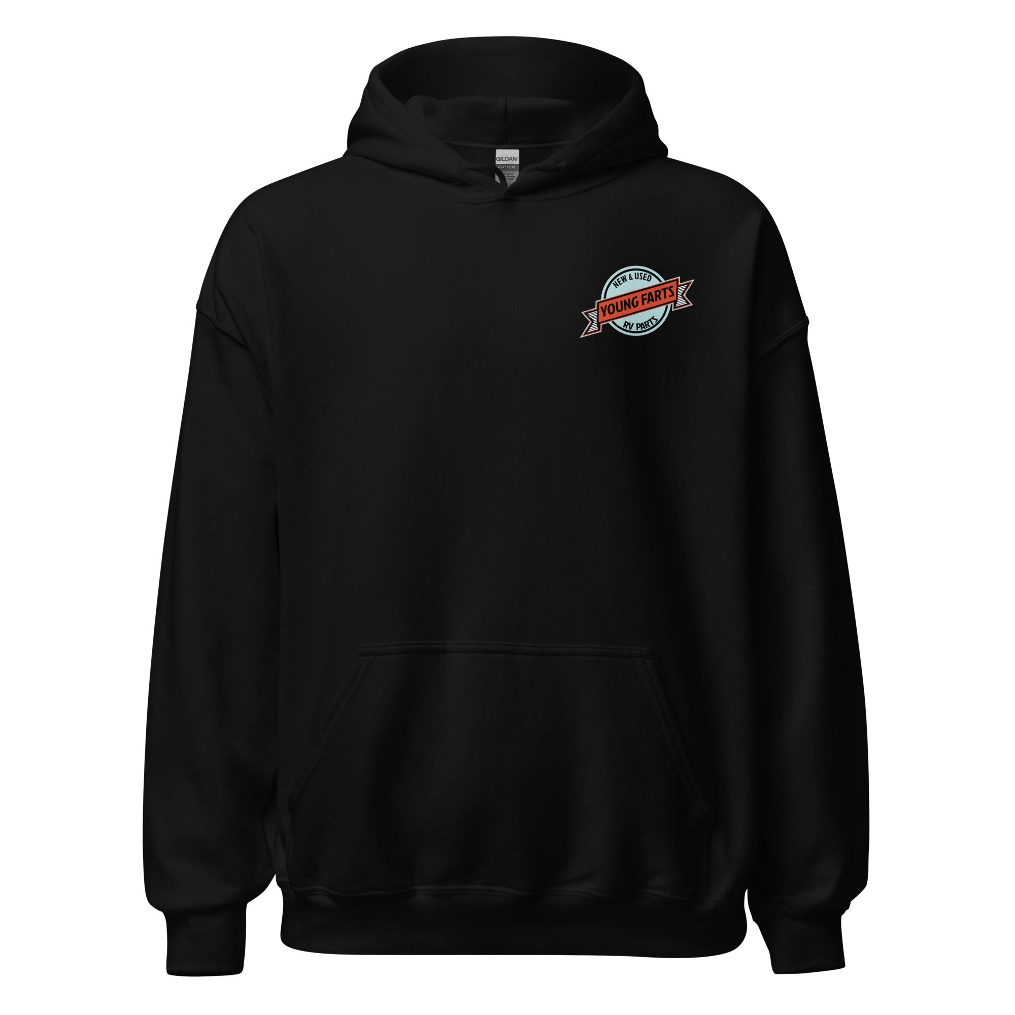 Young Farts Holy Shit It’s Cold Hoodie with front and back print in Black