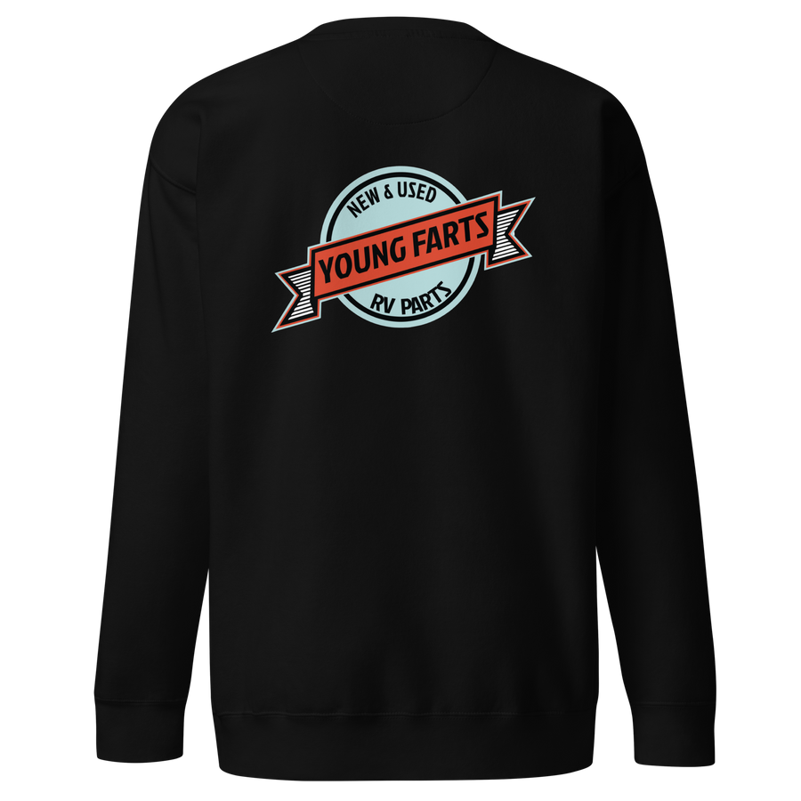 Young Farts Crewneck Sweatshirt black back view