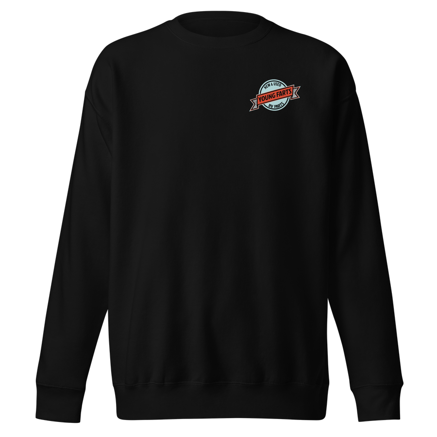 Young Farts Crewneck Sweatshirt black front view