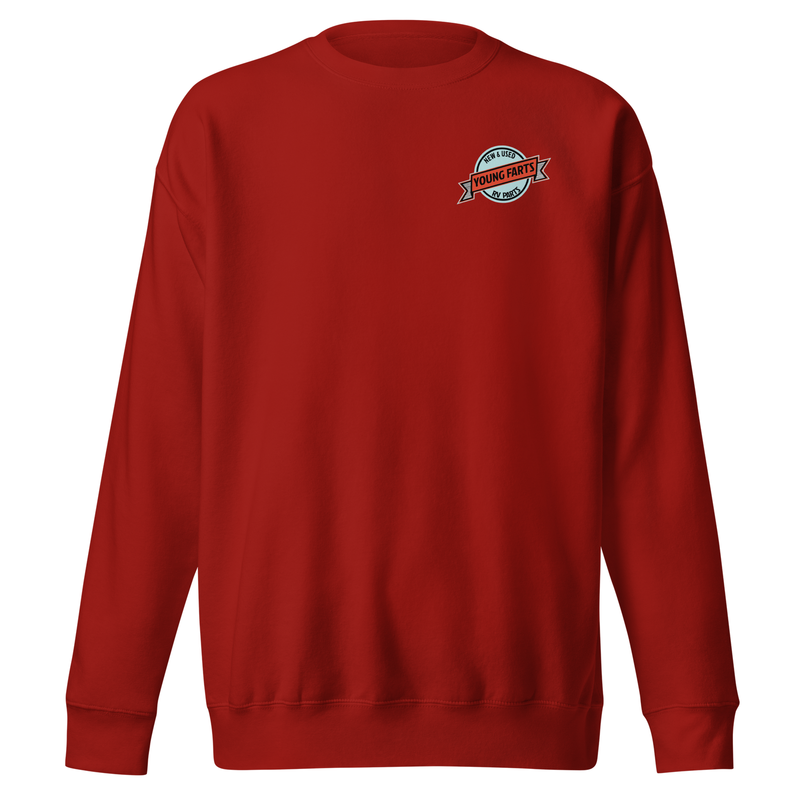 Young Farts Crewneck Sweatshirt with front and back print in Khaki