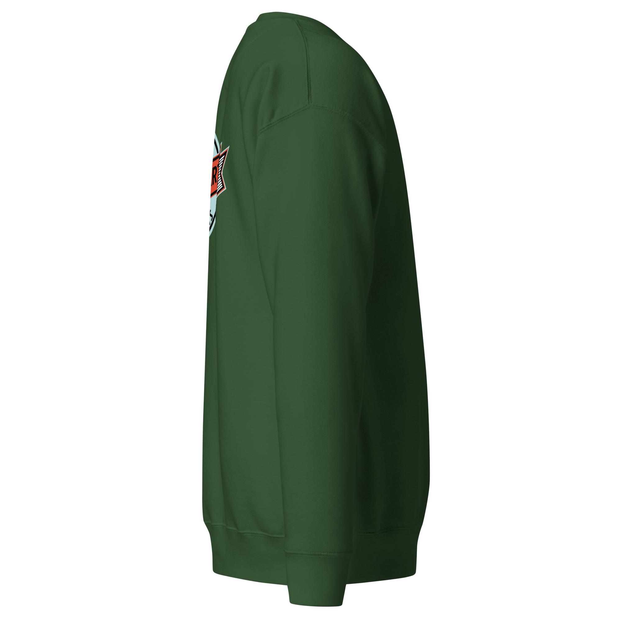Young Farts Crewneck Sweatshirt with front and back print in Forest Green