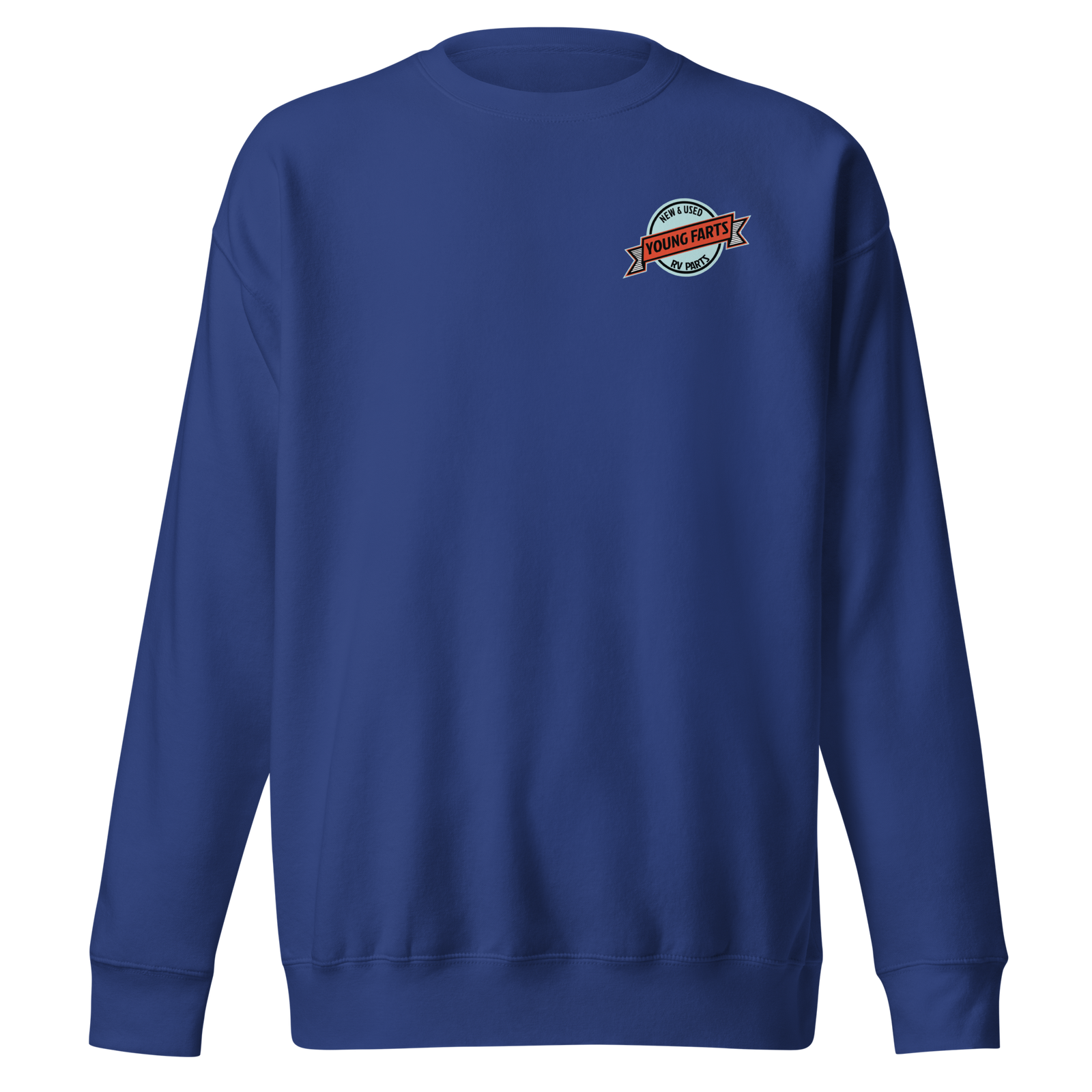 Young Farts Crewneck Sweatshirt with front and back print in Khaki