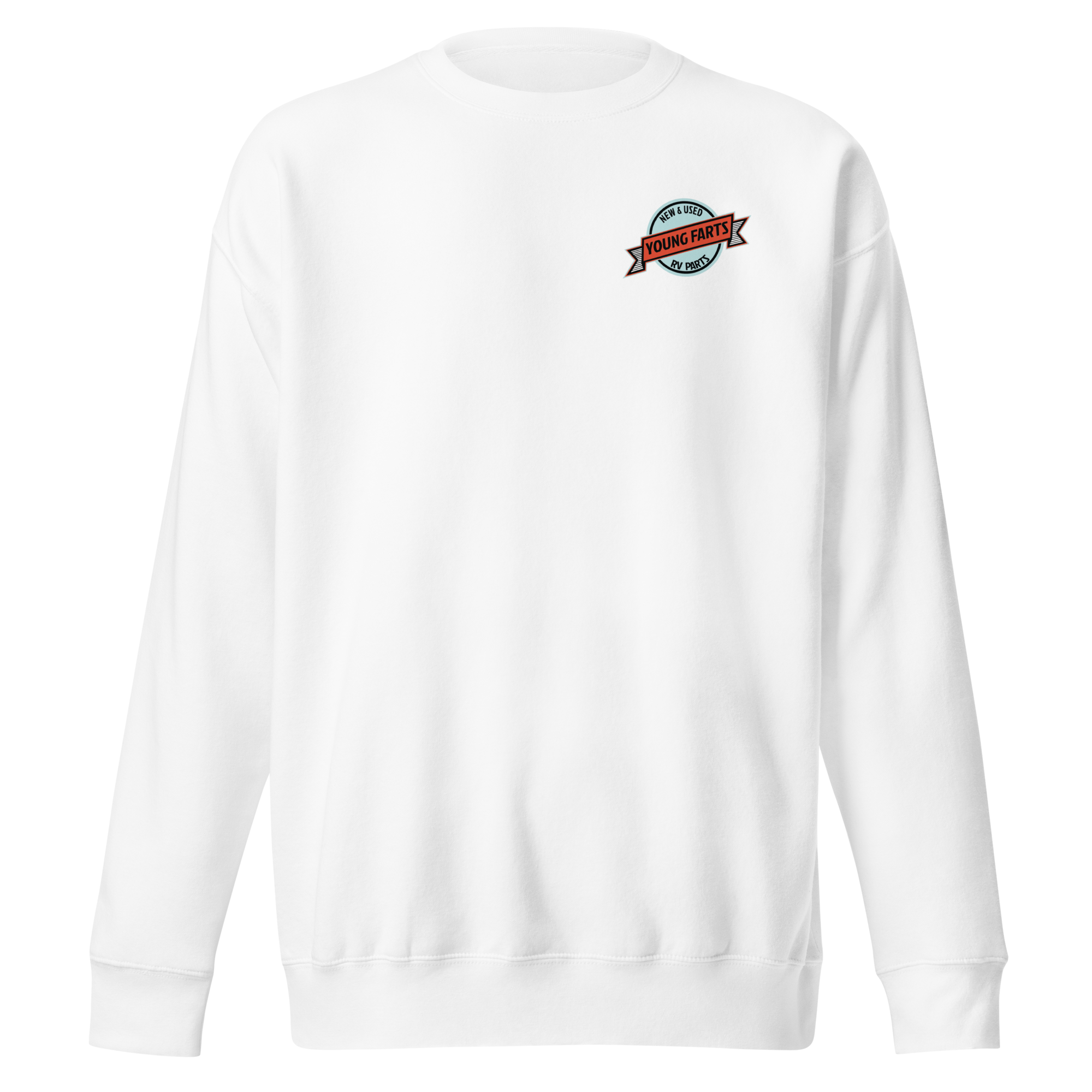 Young Farts Crewneck Sweatshirt with front and back print in Carbon Grey
