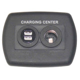 USB/12V Charger Wallplate Black