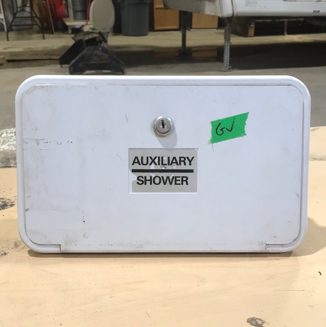 Used 12 3/4" W RV Access Hatch - Outdoor Shower - Young Farts RV Parts