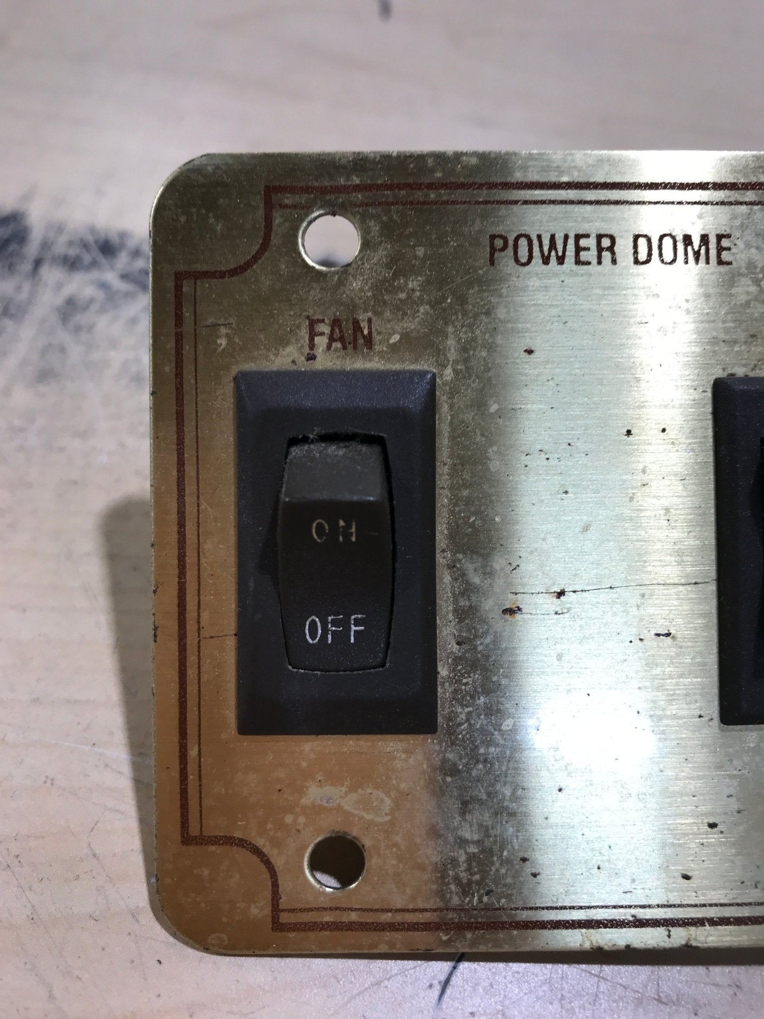 Used 12v RV Power Dome Switch - Young Farts RV Parts