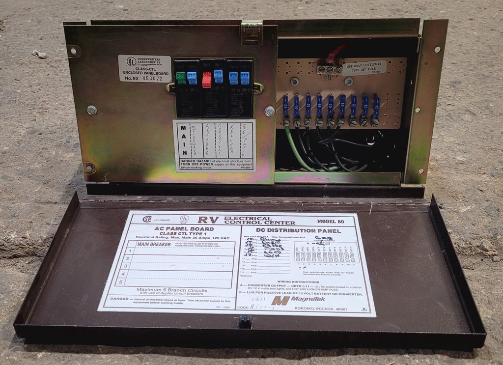 Used 30 AMP MAGNETEK DC Distribution Panel - Model 80 - Young Farts RV Parts