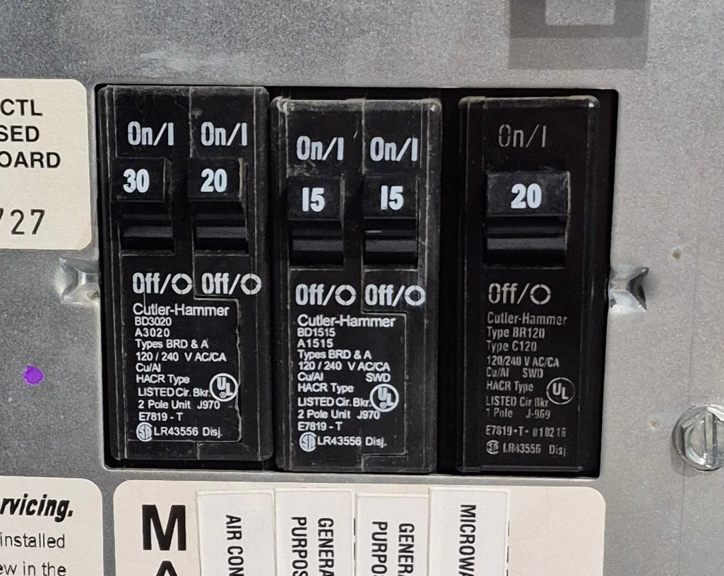 Used 30 AMP Magnetek DC Distribution Panel - Model 80 - Young Farts RV Parts