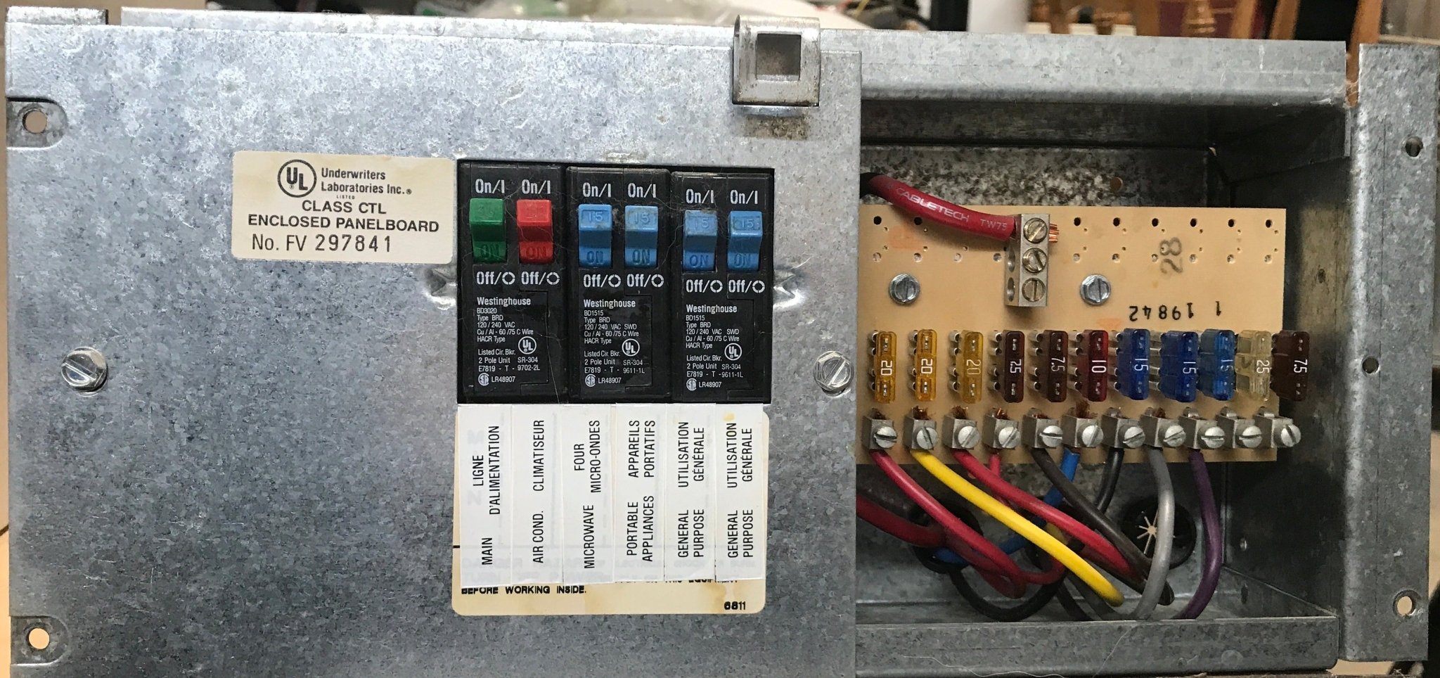 Used 30 AMP Magnetek DC Distribution Panel - Model 80 - Young Farts RV Parts