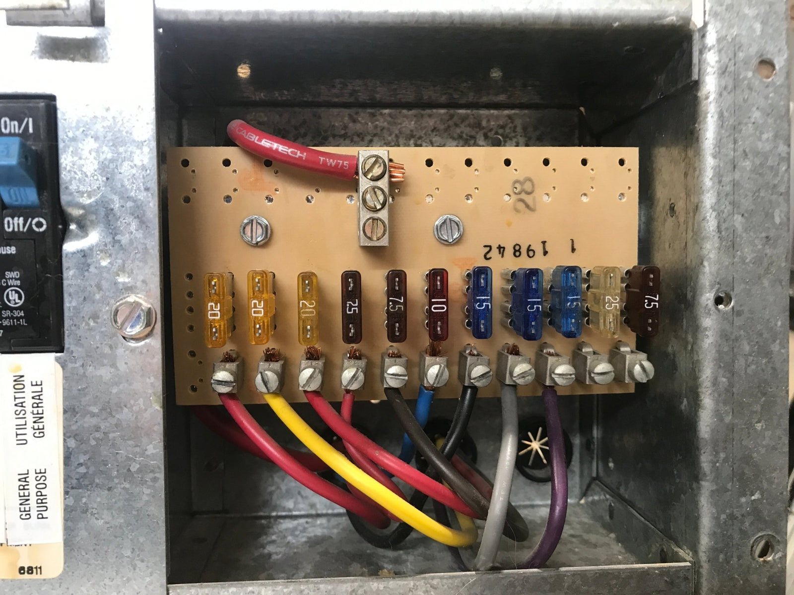 Used 30 AMP Magnetek DC Distribution Panel - Model 80 - Young Farts RV Parts