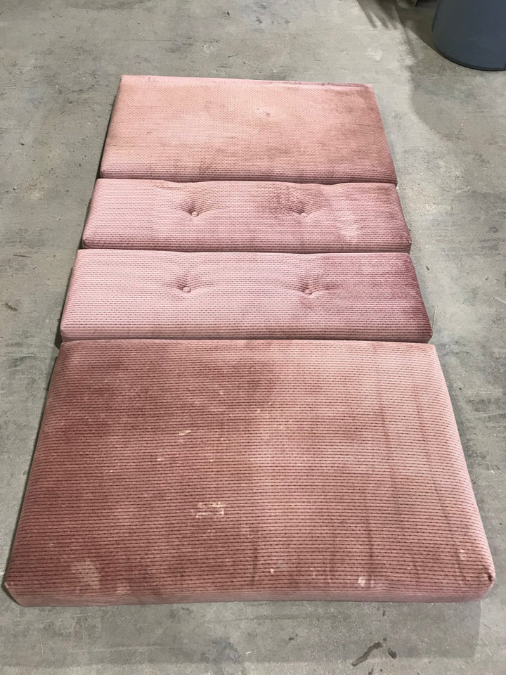 USED 4 piece Dinette Cushion Set - 2 @ 39" X 25" X 4 1/2" D, 2 @ 39" X 12" X 4 1/2" D - Young Farts RV Parts