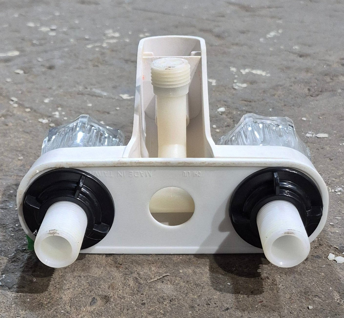 Used 4" Shower Diverter Faucet, Off White - Young Farts RV Parts