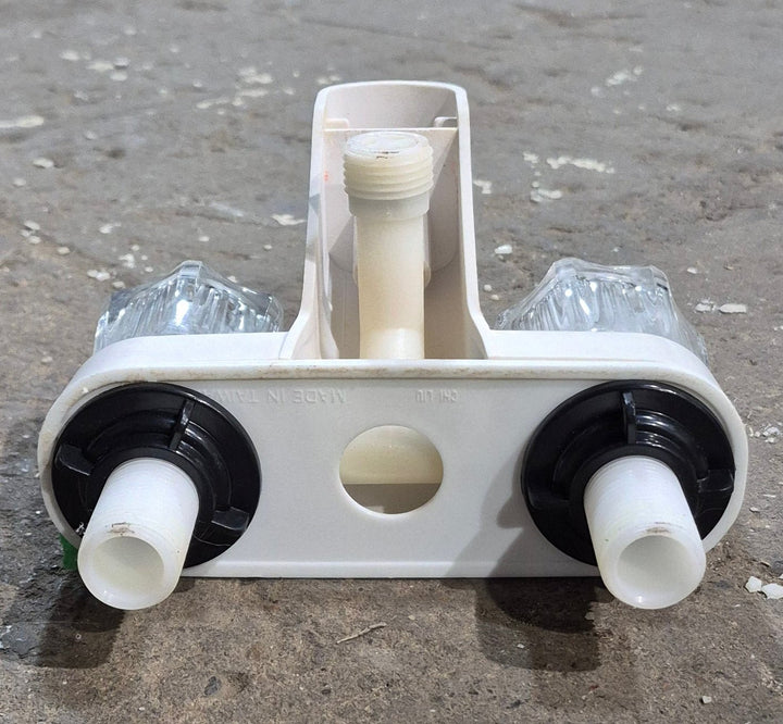 Used 4" Shower Diverter Faucet, Off White - Young Farts RV Parts