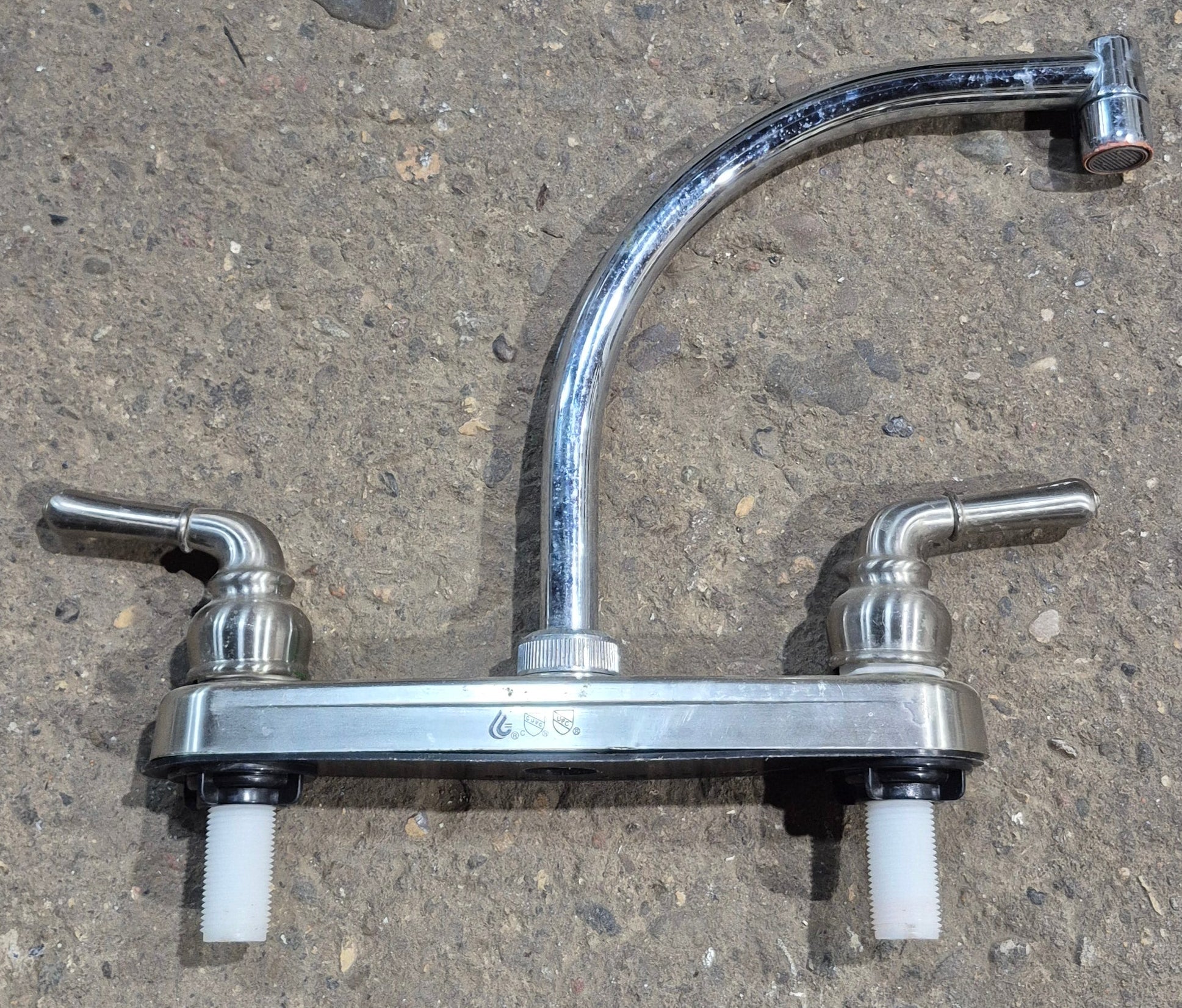 Used 8" Kitchen Faucet, Chrome with Chrome Handles - Young Farts RV Parts