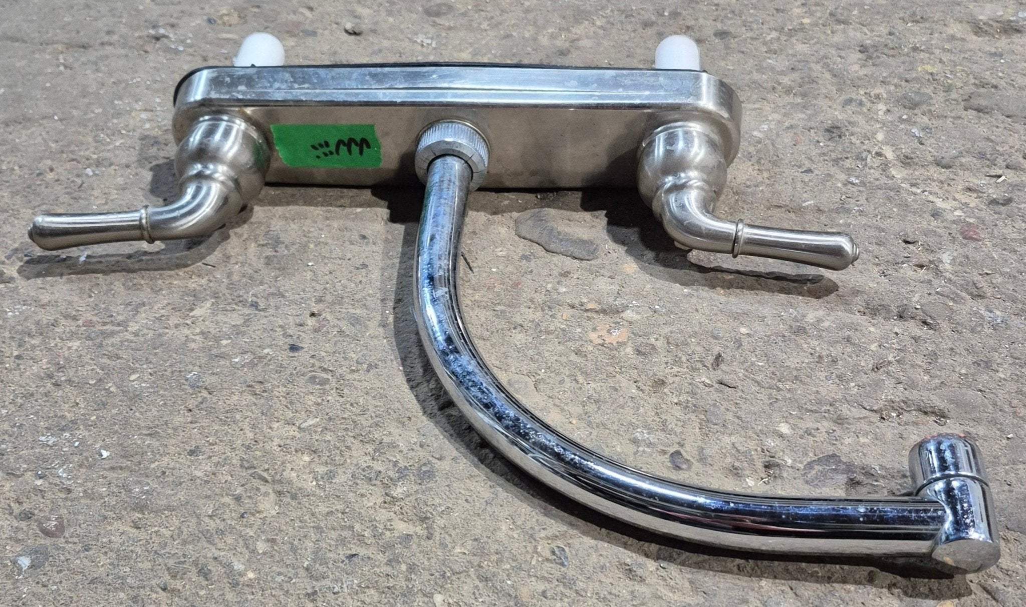 Used 8" Kitchen Faucet, Chrome with Chrome Handles - Young Farts RV Parts