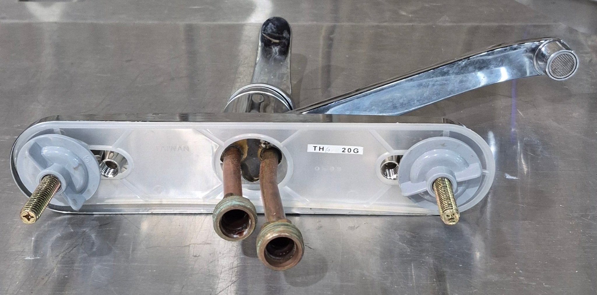 Used 8" Kitchen Faucet, Chrome with Chrome Lever Handle - Young Farts RV Parts