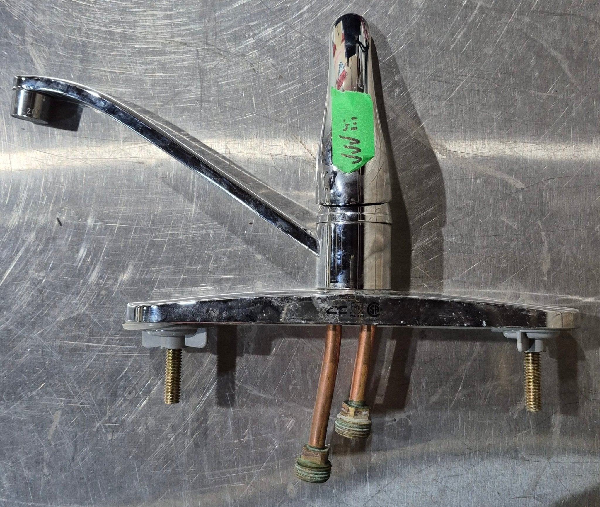 Used 8" Kitchen Faucet, Chrome with Chrome Lever Handle - Young Farts RV Parts