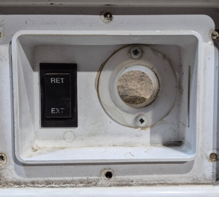 Used Access Hatch Landing Gear Legs Control Switch - 5" W x 6 1/4" H - Young Farts RV Parts